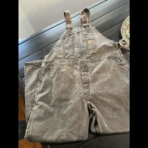 Carhartt brown double knee overalls Sz 44x30